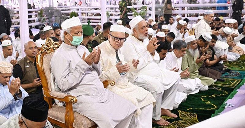 জাতীয় ঈদগাহে ঈদুল আজহার প্রধান জামাত, দেশ ও জাতির কল্যাণ কামনা