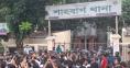DU students besiege Shahbagh police station demanding justice for Shammo